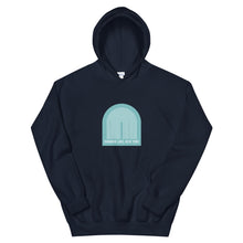Load image into Gallery viewer, Rainbow Lake Tunnel Hoodie (large logo)