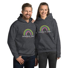 Load image into Gallery viewer, Rainbow Lake (light text) Unisex Hoodie
