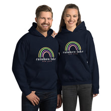 Load image into Gallery viewer, Rainbow Lake (light text) Unisex Hoodie
